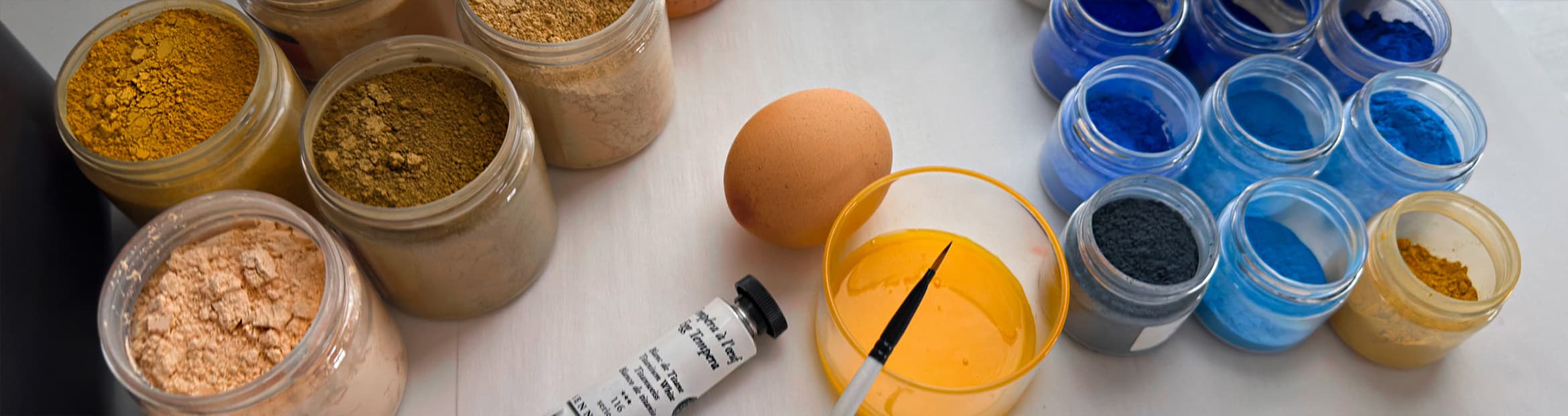 egg-tempera paints