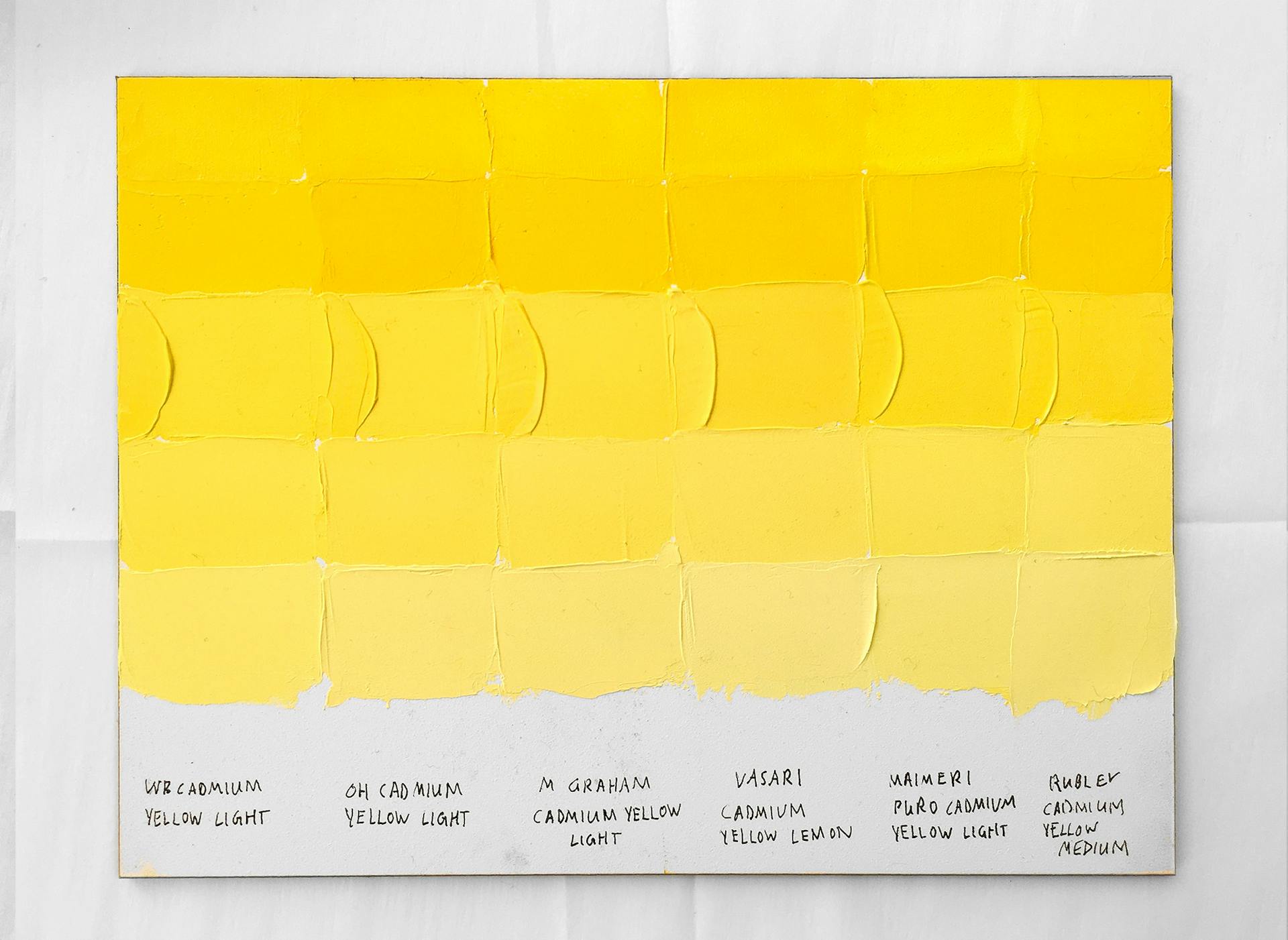 Cadmium Yellow Lights Artist Oil Color Comparison