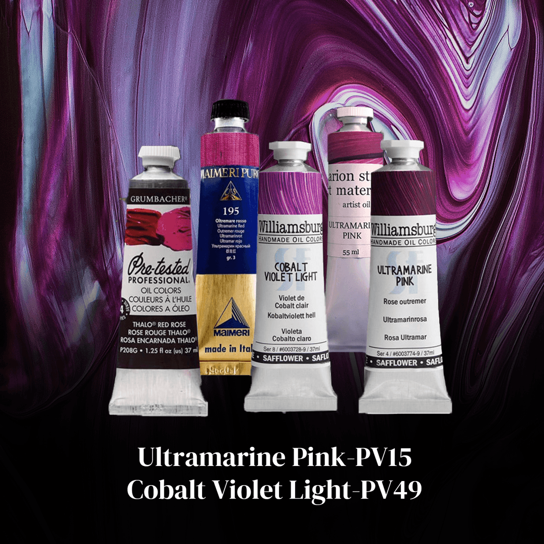 Several tubes of paint which were made with now-discontinued pigments.