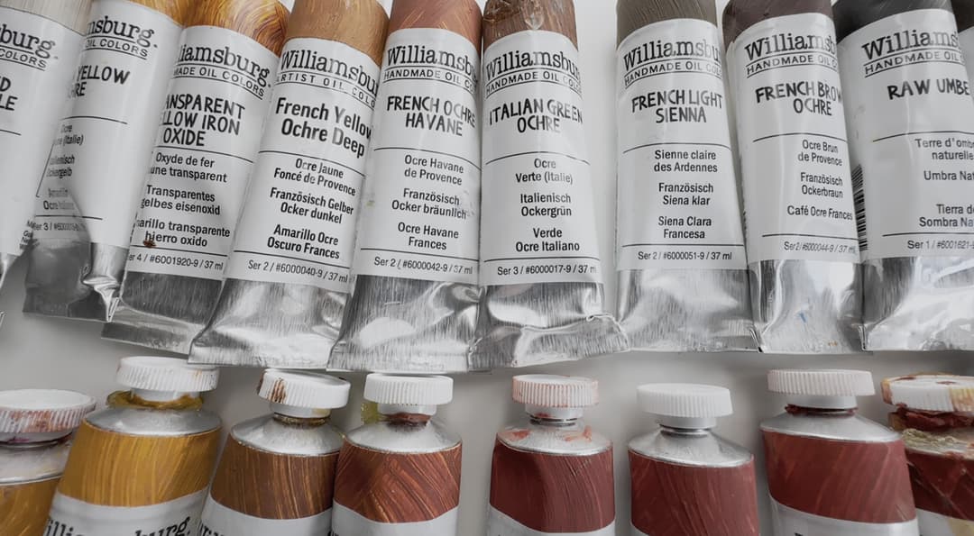 A lot of paint tubes from Williamsburg