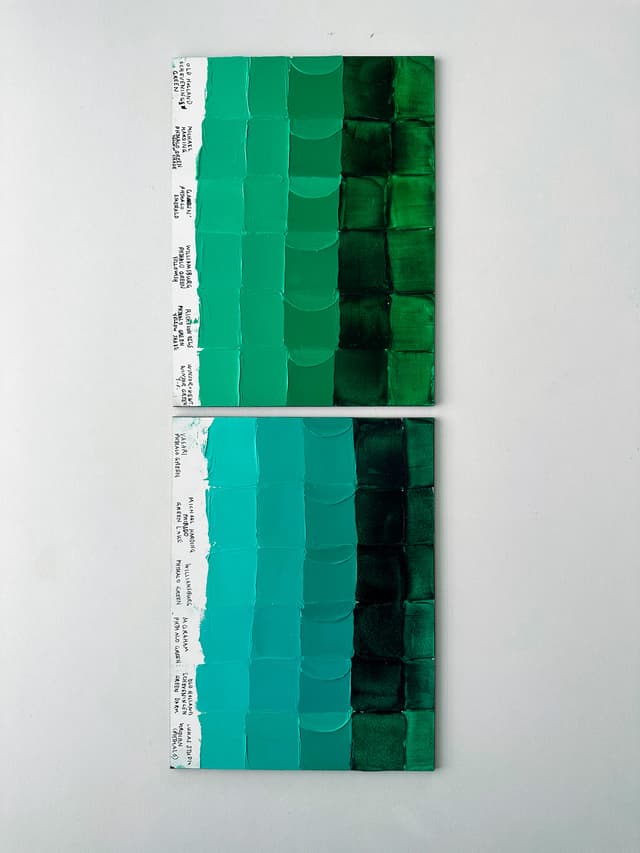 Phthalo Green Blue Shade vs. Yellow Shade 1