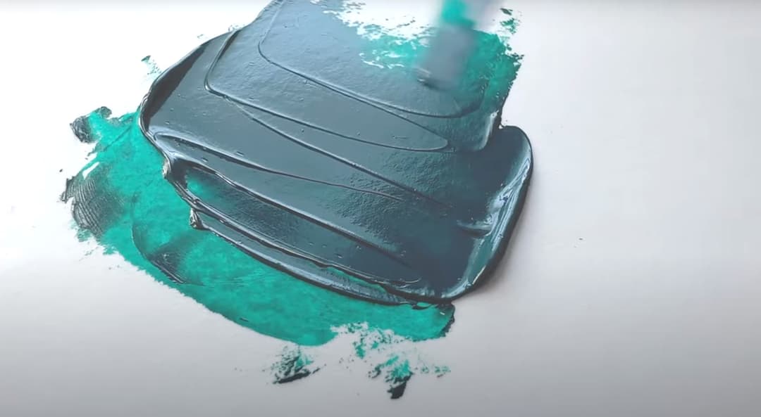 A swirl of Phthalo Green Blue Shade