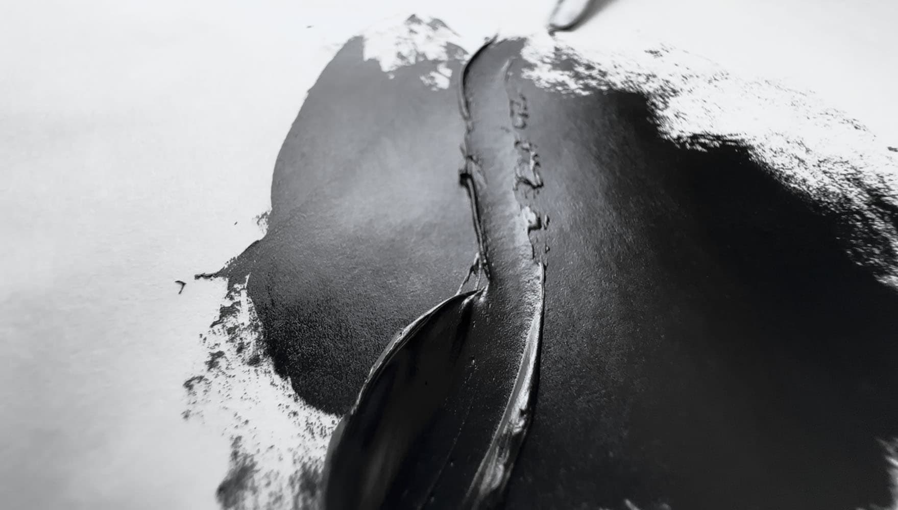 A textured application of Mars Black