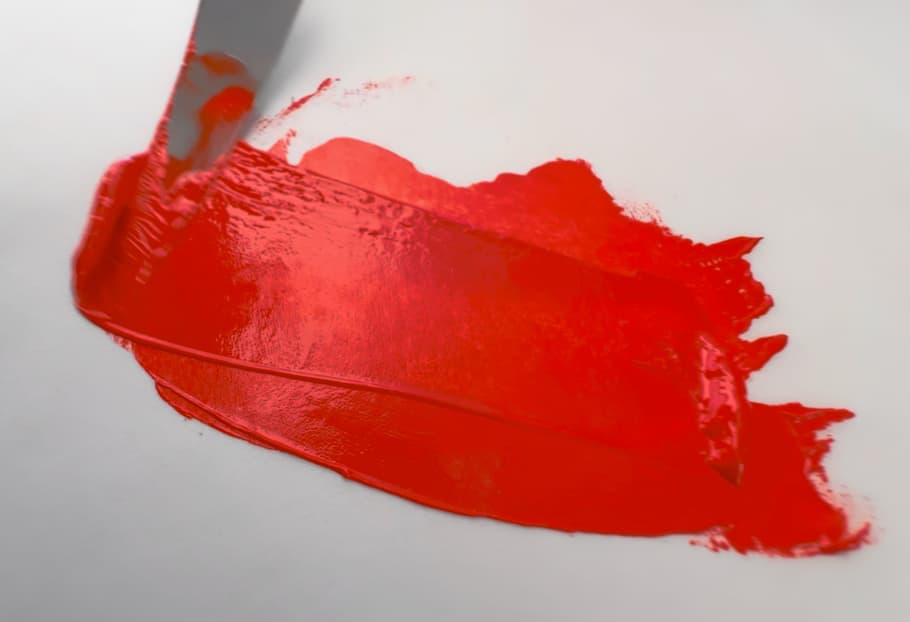 A bit of PR113:1 vintage oil paint