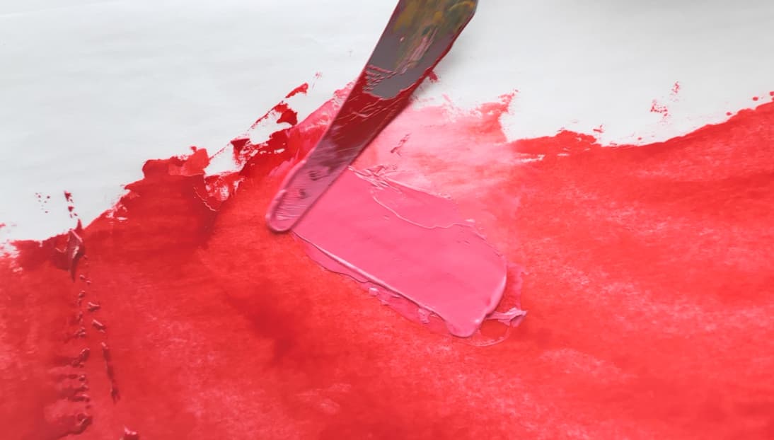 Madder (Alizarin) Light Imitation Hue oil paint tinted with Williamsburg Titanium White