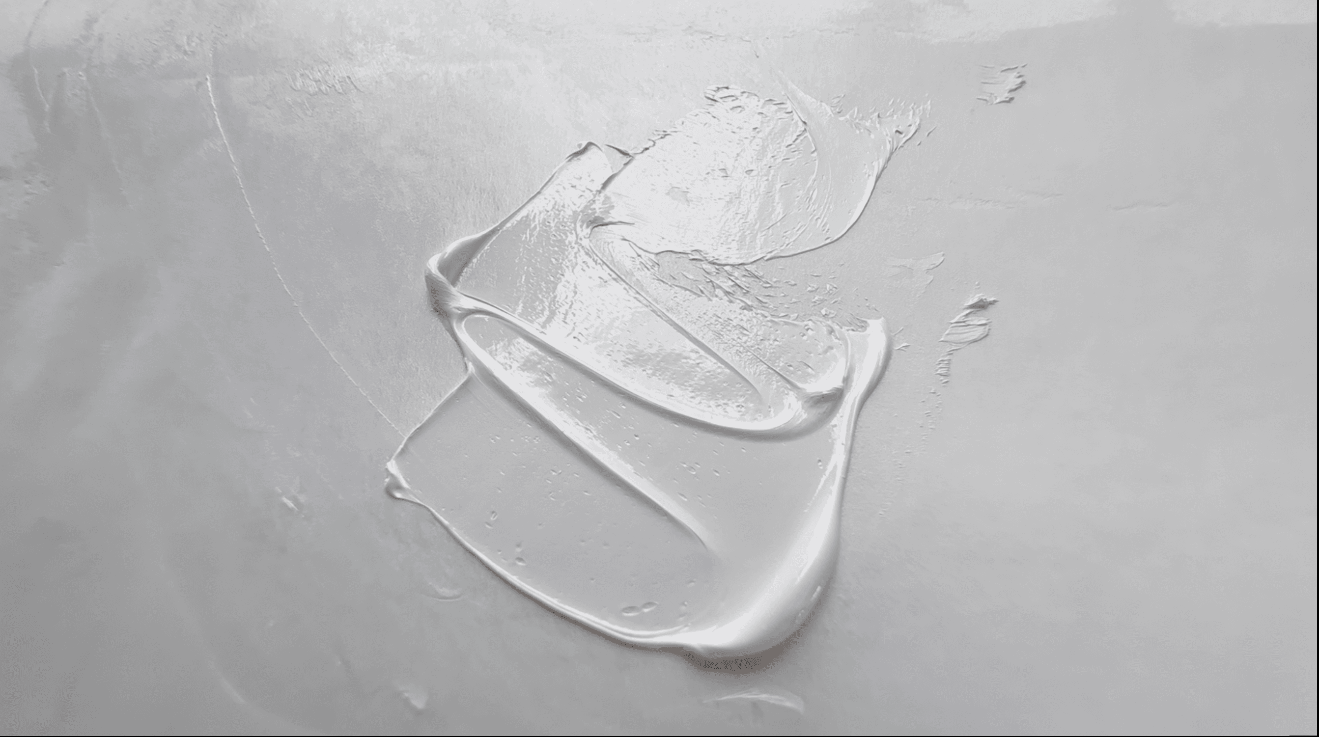 A swatch of white oil paint made with PW6