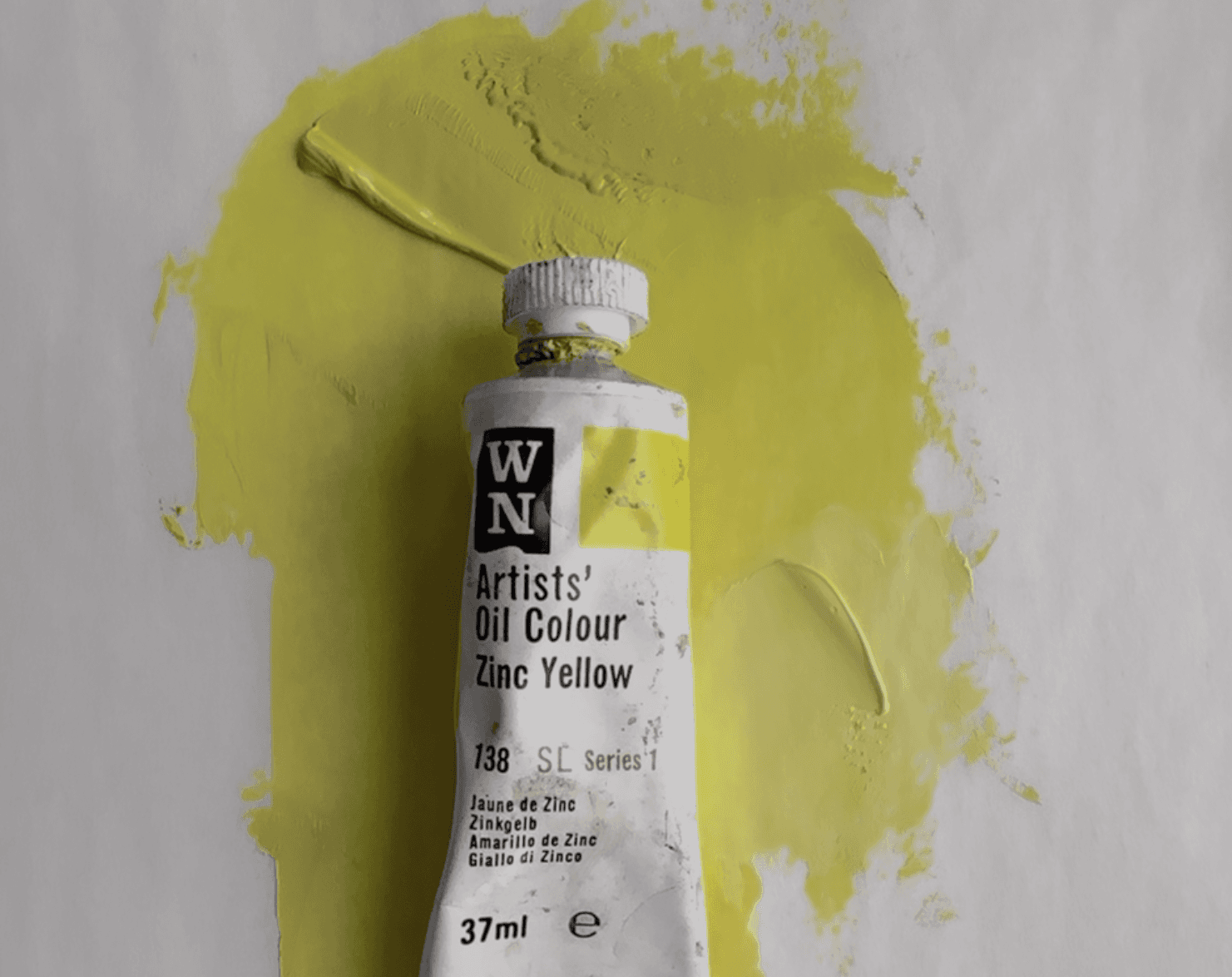 Zinc Yellow oil paint, a dull greenish yellow