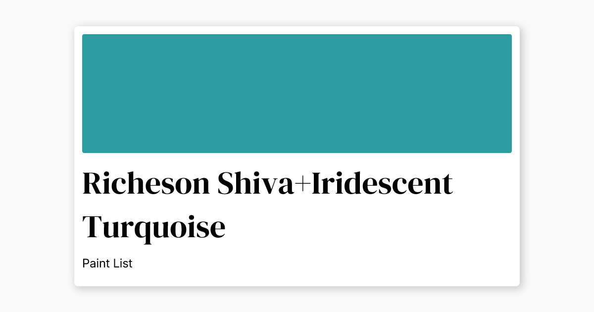 Richeson Shiva Oilstik Oil Paint Iridescent Turquoise