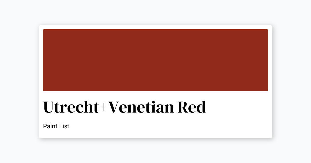 Utrecht Artists’ Oil Colors Venetian Red
