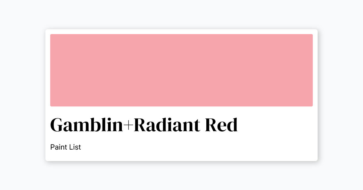 Gamblin Artist’s Oil Color Radiant Red